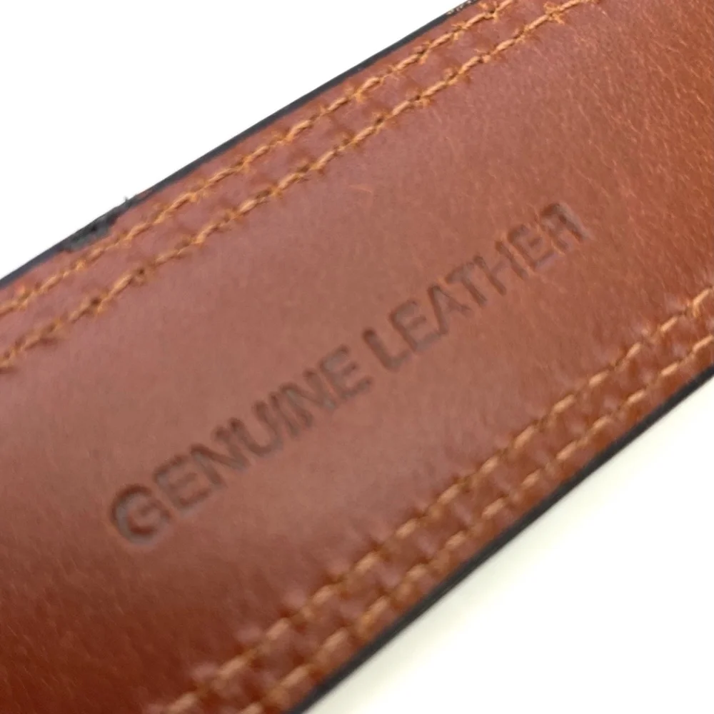 Lands End Men's Black Pebble Grain Leather Belt